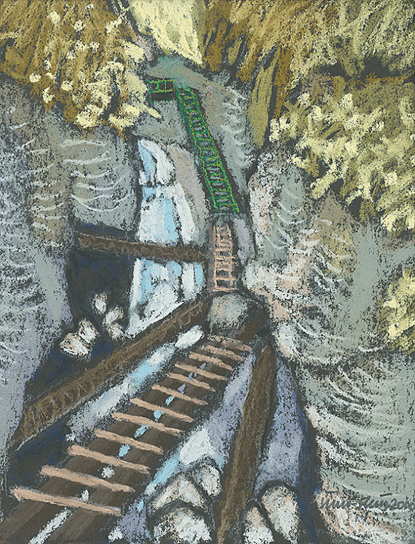 Ján Šimo-Svrček – Malý vodopád Veľký Sokol 