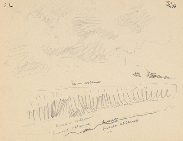 Emil Makovický – Krajina s oblakmi 