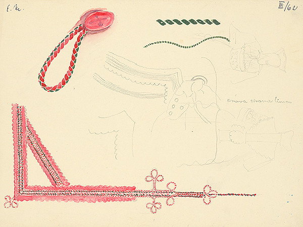 Emil Makovický – Štúdia detailov ľudového kroja 