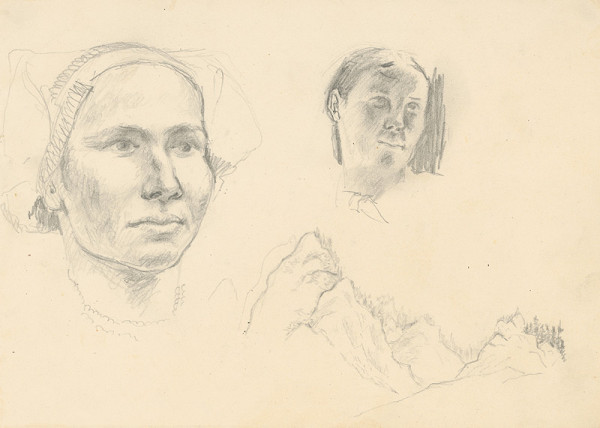 Emil Makovický – Štúdie hláv a krajiny 