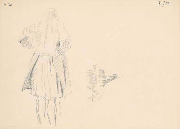 Emil Makovický – Štúdia krojovanej ženy 