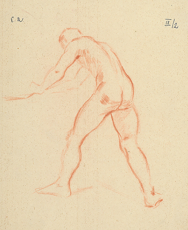 Emil Makovický – Predklonený mužský akt 