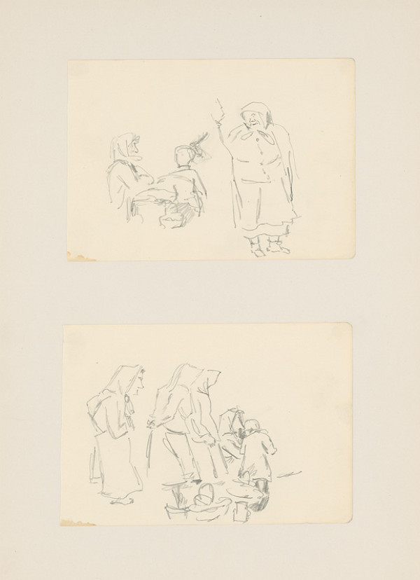 Emil Makovický – Dva náčrty figurálnej kompozície 