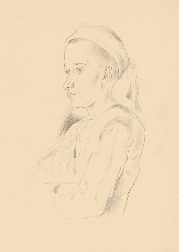 Emil Makovický – Poprsie chlapca v kroji II. 