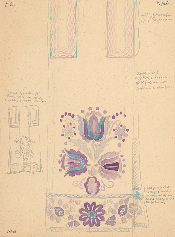 Emil Makovický – Detail výšivky 