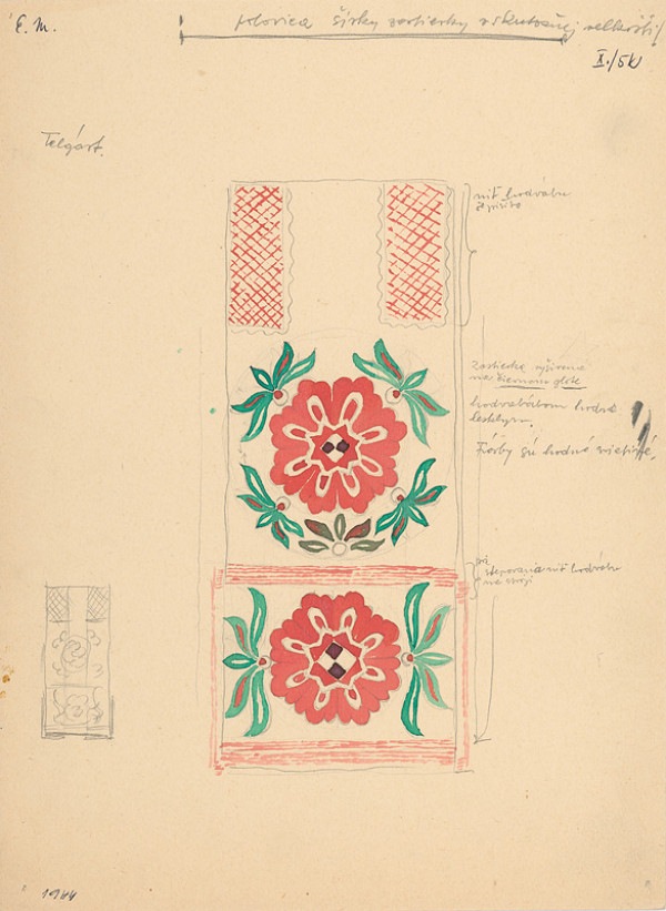 Emil Makovický – Detail výšivky IV. 