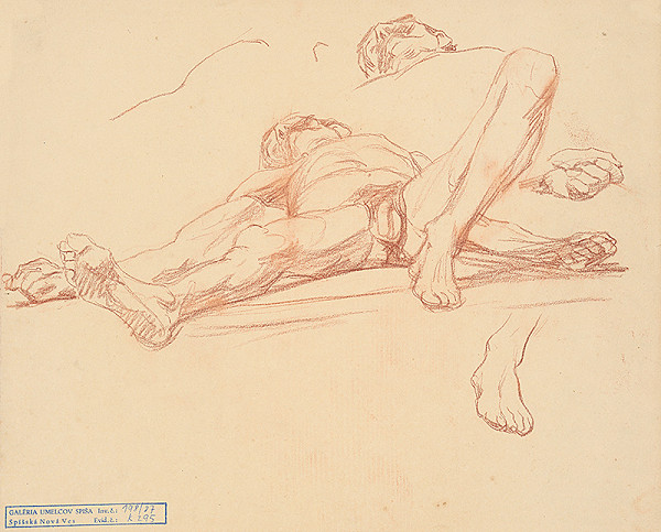 Jozef Hanula – Štúdia ležiaceho mužského aktu 