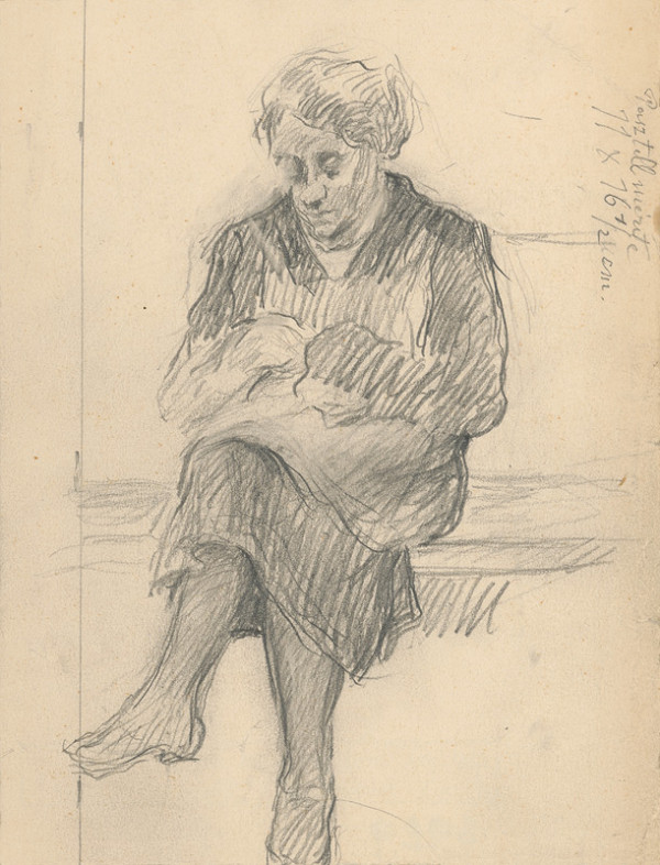 Andor Borúth – Štúdia sediacej ženy 