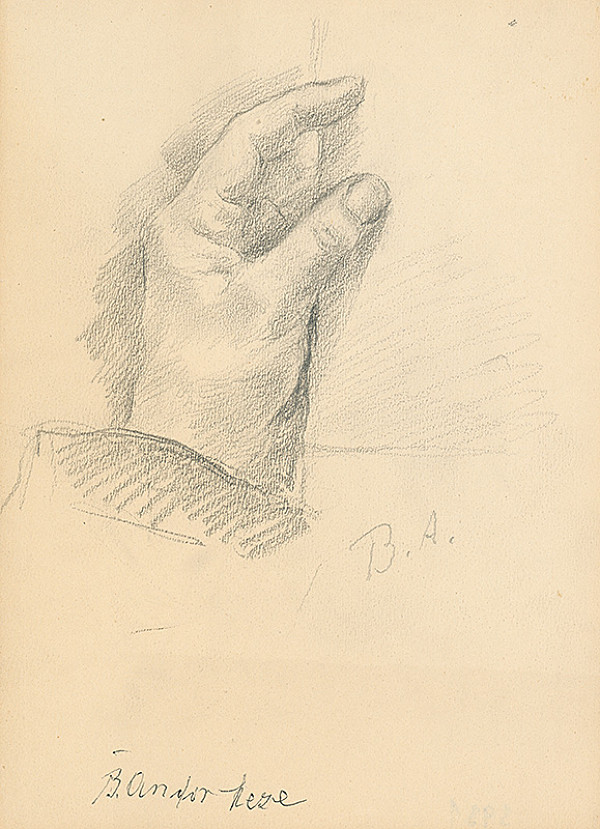 Andor Borúth – Štúdia profilu hlavy ženy 