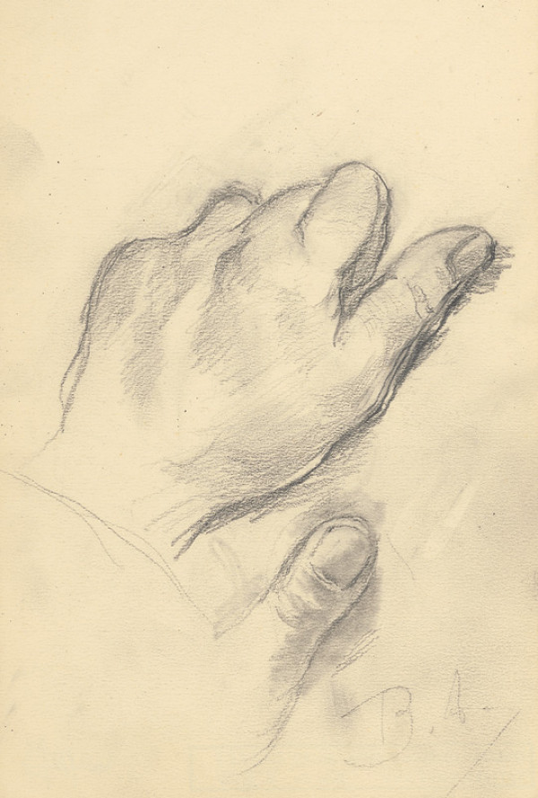 Andor Borúth – Kresba - skica ruky 