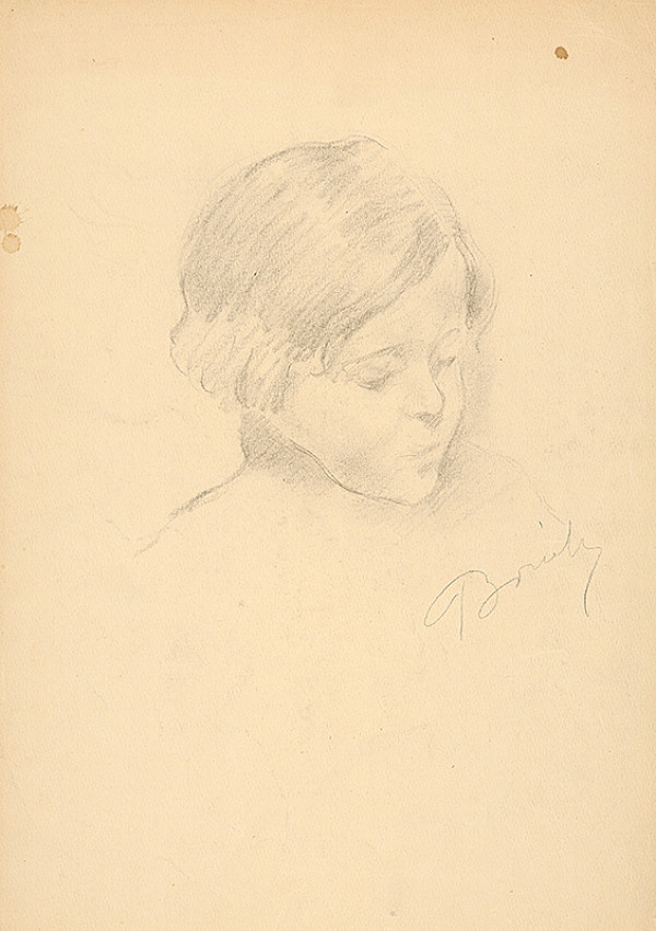 Andor Borúth – Štúdia portrétu dieťaťa 