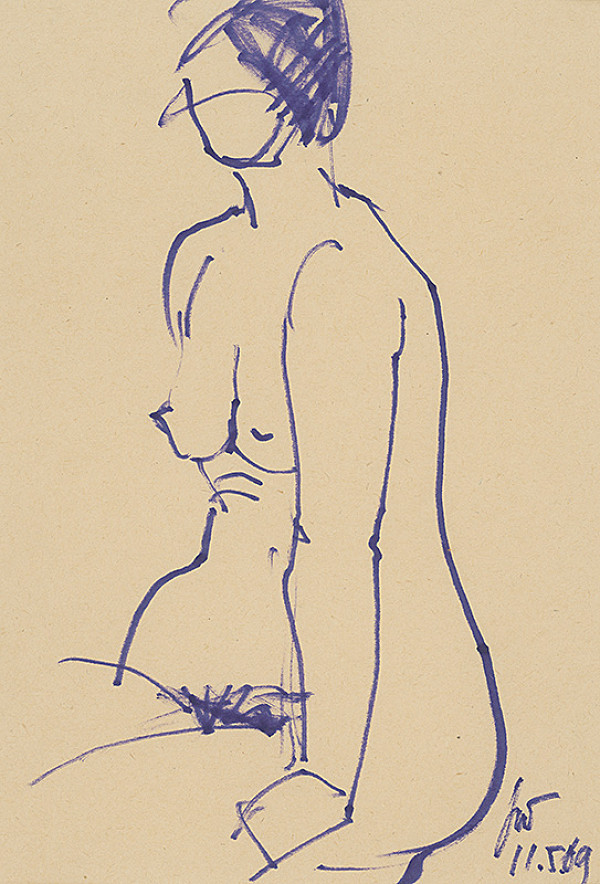 Ján Šimo-Svrček – Štúdia ženského aktu II. 