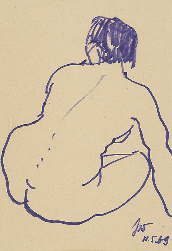 Ján Šimo-Svrček – Štúdia ženského aktu III. 