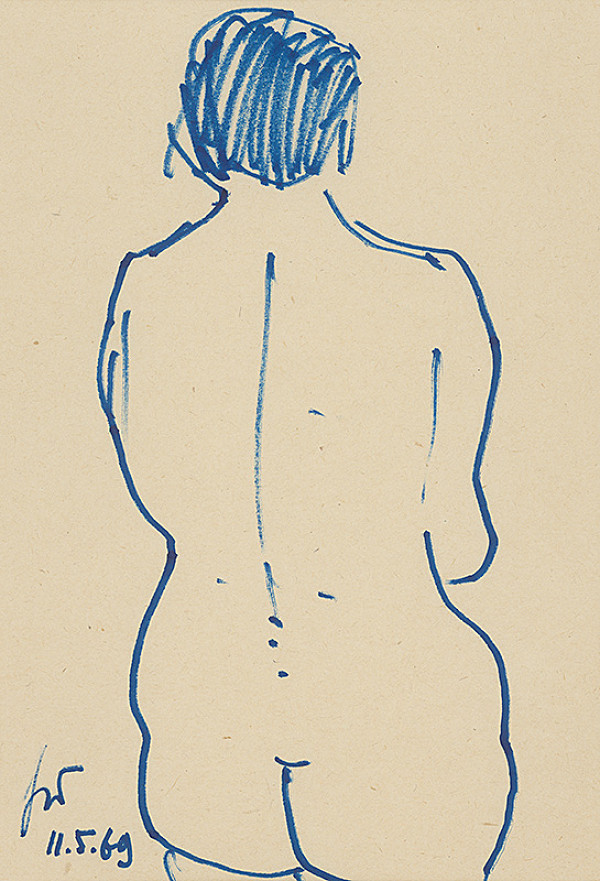 Ján Šimo-Svrček – Štúdia ženského aktu IV. 