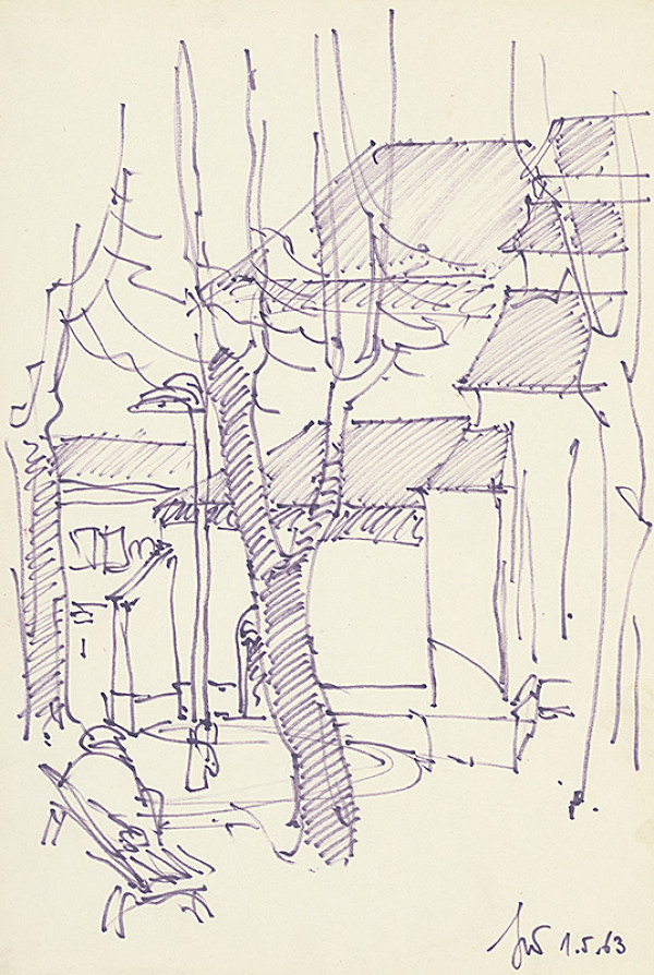 Ján Šimo-Svrček – Časť gotického chrámu 