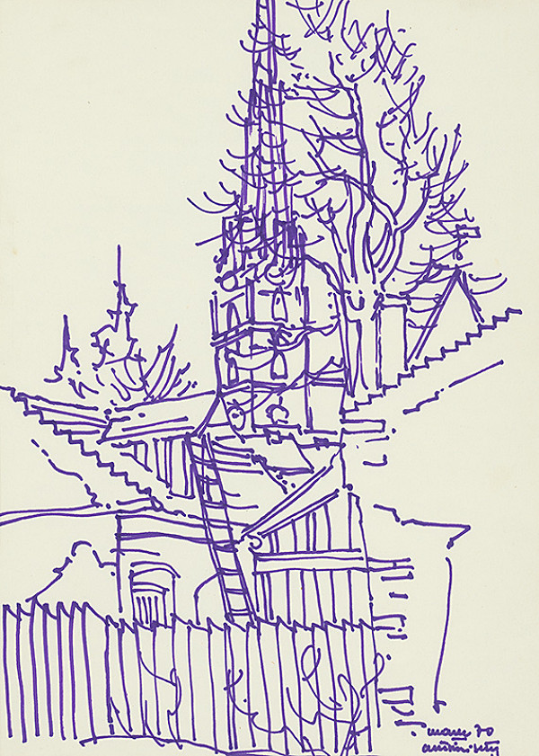 Ján Šimo-Svrček – Dvory a neogotická veža 