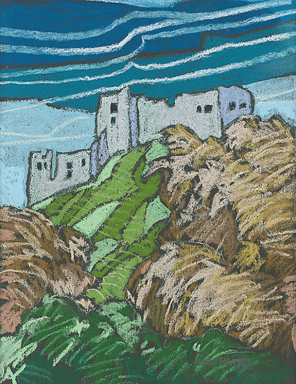 Ján Šimo-Svrček – Uhrovský hrad hrad - zrúcaniny 