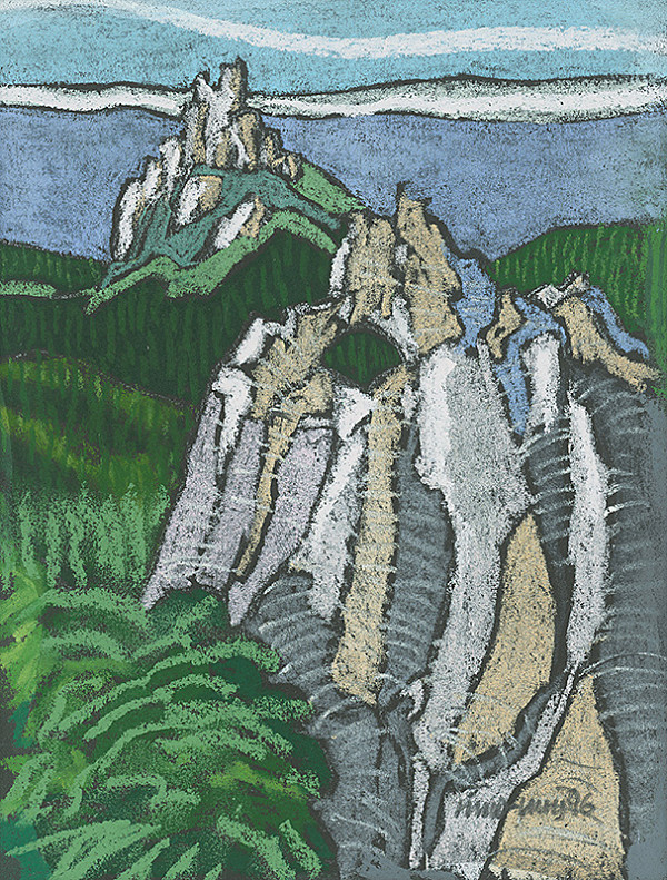 Ján Šimo-Svrček – Zrúcaniny Súľovského hradu 