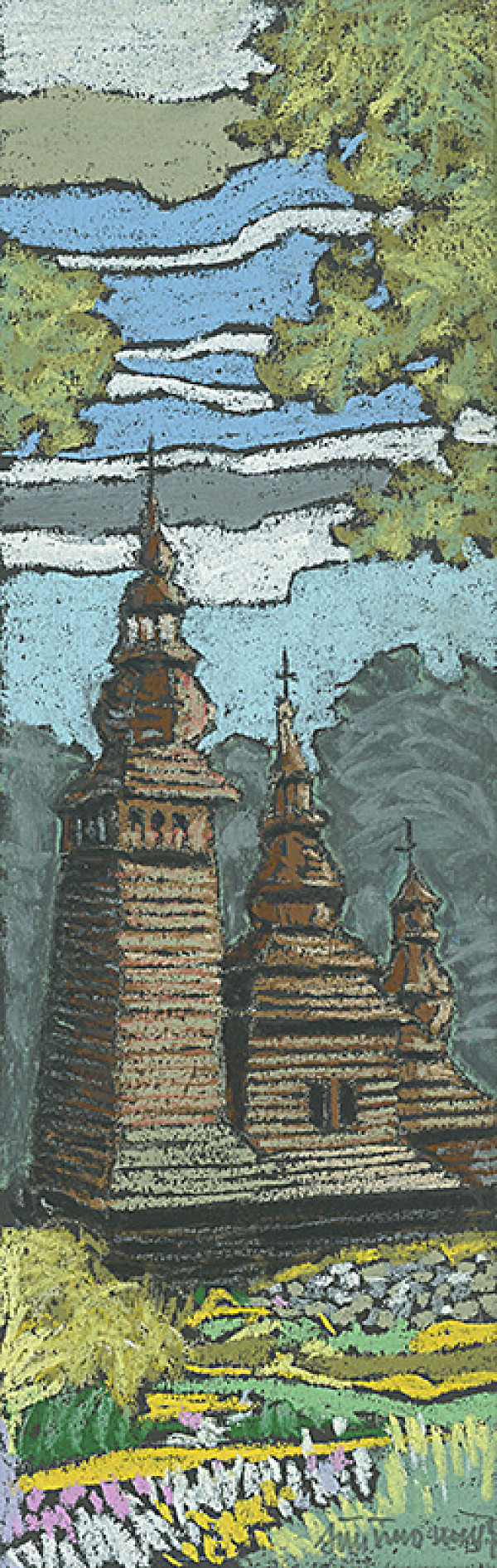 Ján Šimo-Svrček – Drevený kostolík Potoky 