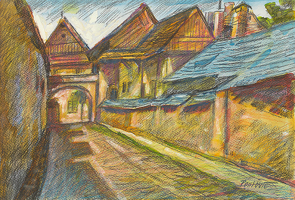 Emil Paulovič – Stará ulička v Kežmarku 