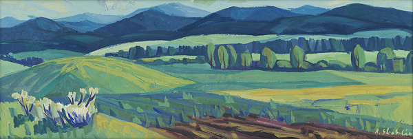 Juraj Škatulár – Zelenomodrá krajina II. 