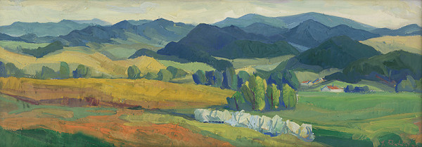 Juraj Škatulár – Krajina s domami 