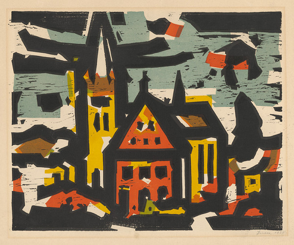 Ľudovít Fulla – Námestie v Bardejove 