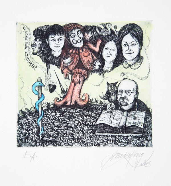 Miroslav Knap – Ex libris - MUDr. O. Záhorský 