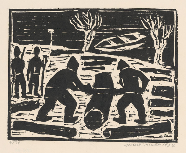 Ernest Zmeták – Pílenie dreva 