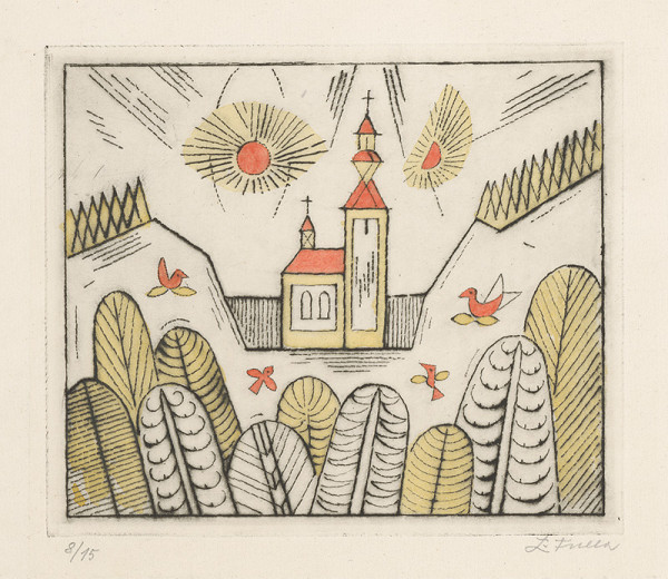 Ľudovít Fulla – Kostolík v údolí 