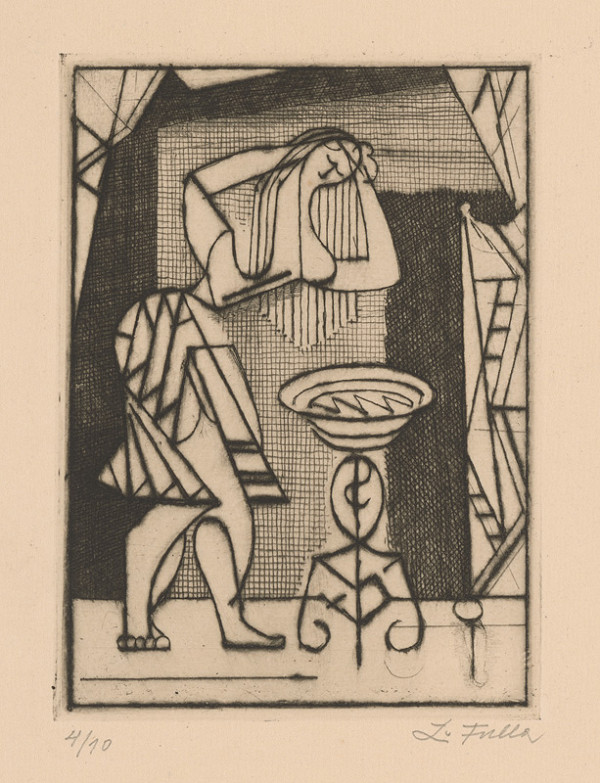 Ľudovít Fulla – Umývajúce sa dievča 