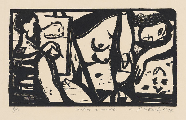 Vincent Hložník – Maliar a model 