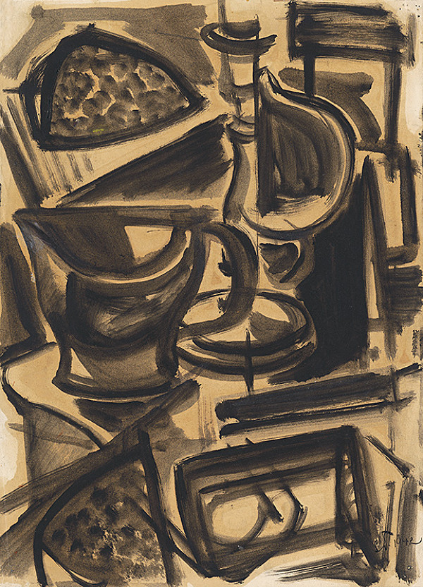 František Studený – Zátišie so svietnikom 