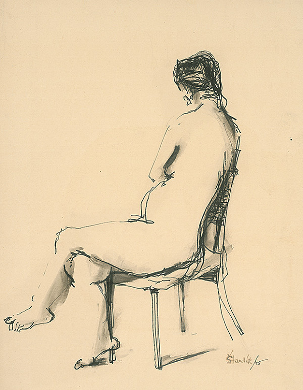 Jozef Šturdík – Sediaci ženský akt 