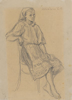 Běla Kolčáková – Sediace dievča 