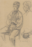 Běla Kolčáková – Štúdia sediaceho chlapca 