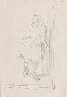 Ignác Kolčák – Študia dievčaťa pri plote 