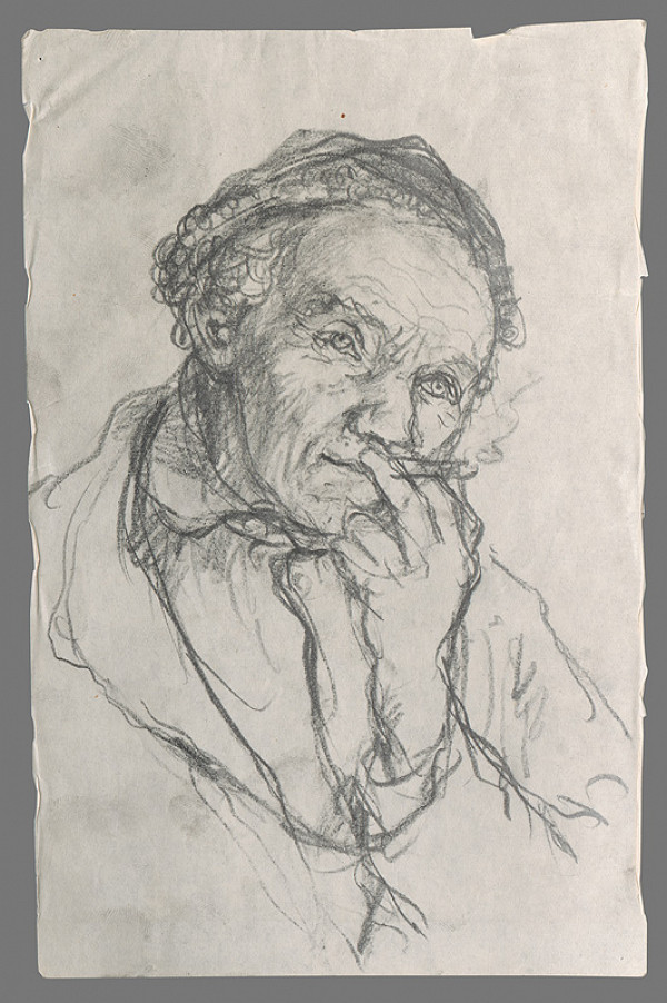 Ignác Kolčák – Štúdia fajčiaceho starca 