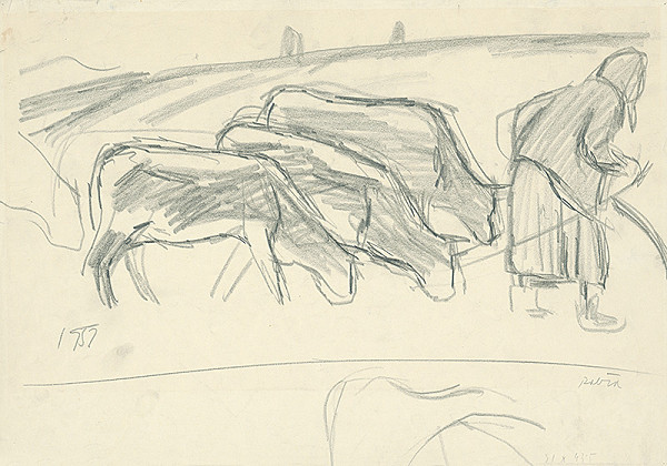 Ernest Zmeták – Starenka s kravami 