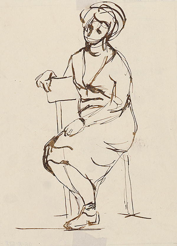 Ernest Špitz – Sediaca žena 