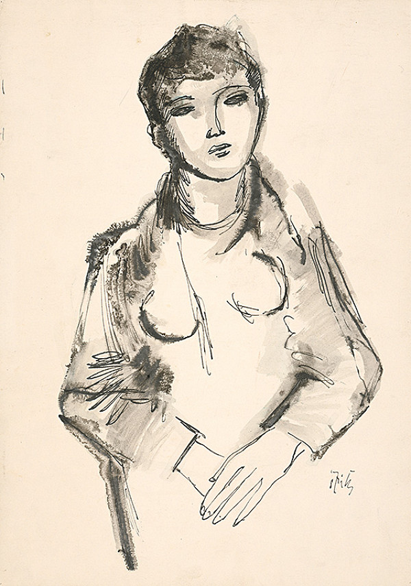 Ernest Špitz – Dievča so skríženými rukami 