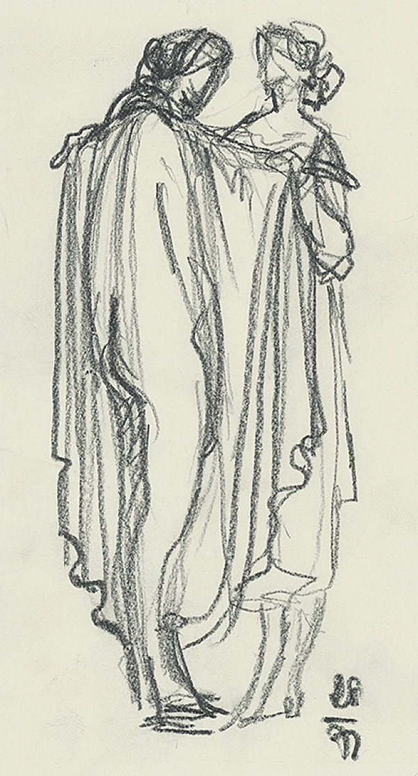 Rudolf Pribiš – Štúdia dvoch žien s drapériou II. 