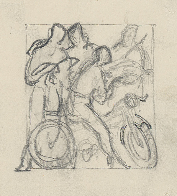 Rudolf Pribiš – Náčrt k reliéfnej výzdobe 