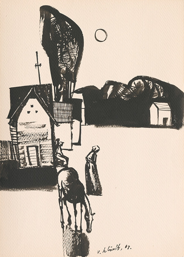 Vincent Hložník – Kresba z Oravy II. 