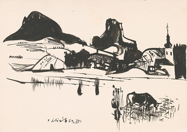 Vincent Hložník – Kresba z Oravy VIII. 