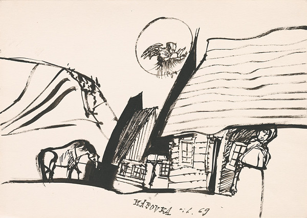 Vincent Hložník – Kresba z Oravy XV. 