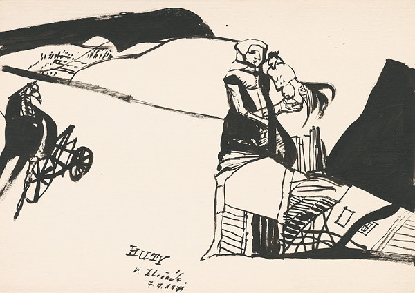 Vincent Hložník – Kresba z Oravy XXV. 