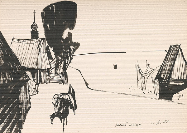 Vincent Hložník – Kresba z Oravy LV. 
