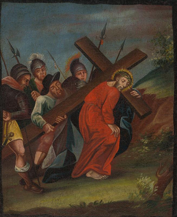 Neznámy autor – Šimon Cyrenejský (5. zastavenie Krížovej cesty) 