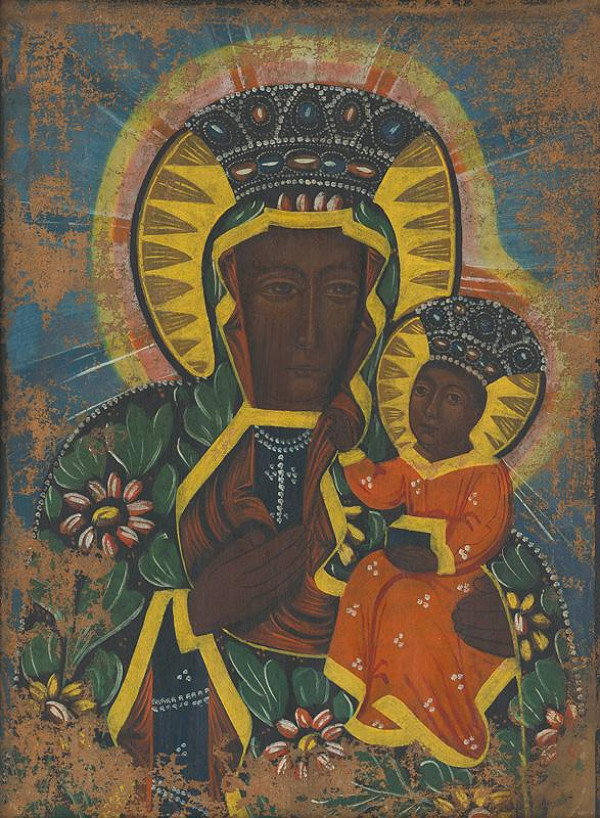 Poľský maliar z 19. storočia – Madona Čenstochovská 